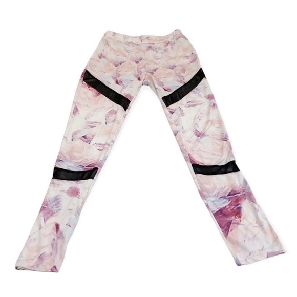 Shein Multicolor Black Contrast Mesh Leggings, Size Medium - Picture 5 of 15